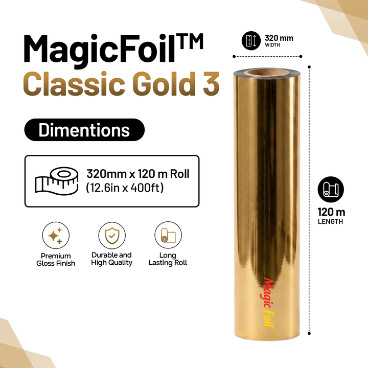 MagicFoil Pro – 2-Step Heat Transfer Foil Roll, 320 mm x 120 m