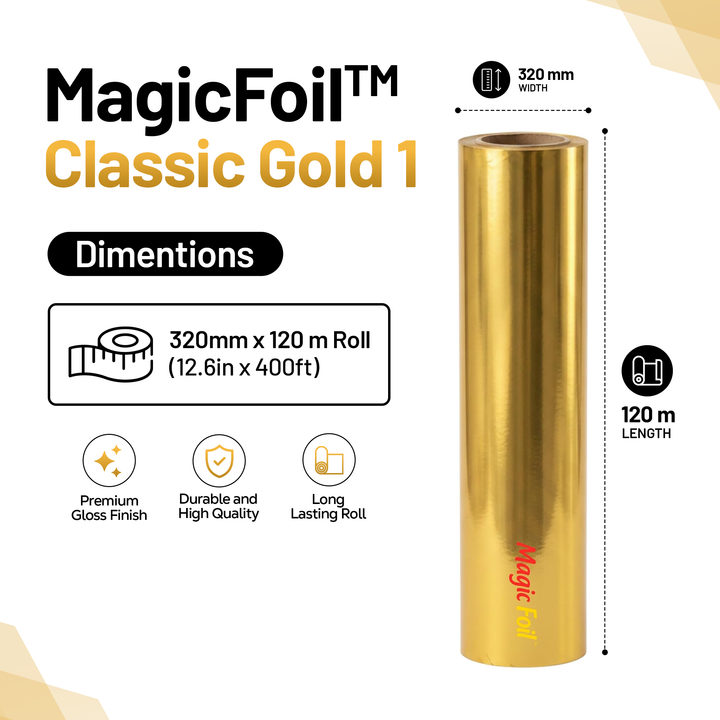 MagicFoil Pro – 2-Step Heat Transfer Foil Roll, 320 mm x 120 m