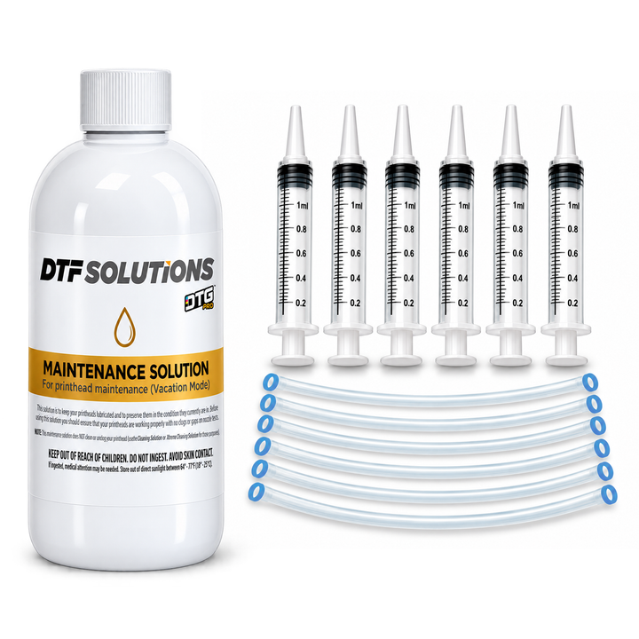 DTGPRO™ Printhead Maintenance Kit with 100ml Maintenance Solution, Syringes &amp; Tubes for DTF, DTG, UV &amp; Sublimation Printers