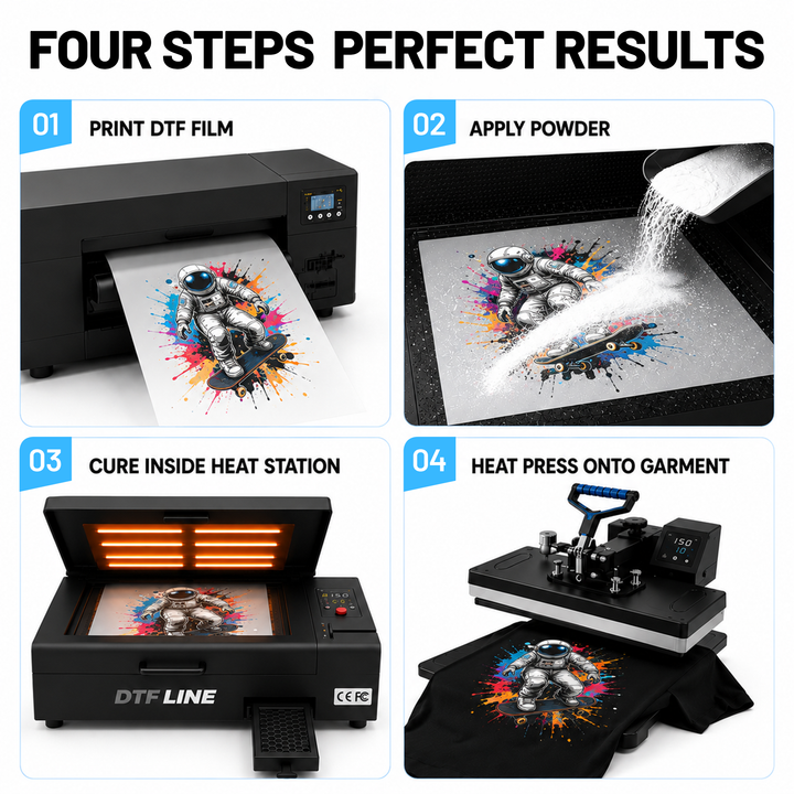 DTFLINE™  Heat Station V3 Tabletop DTF Powder Curing Oven with Built-In Purifier