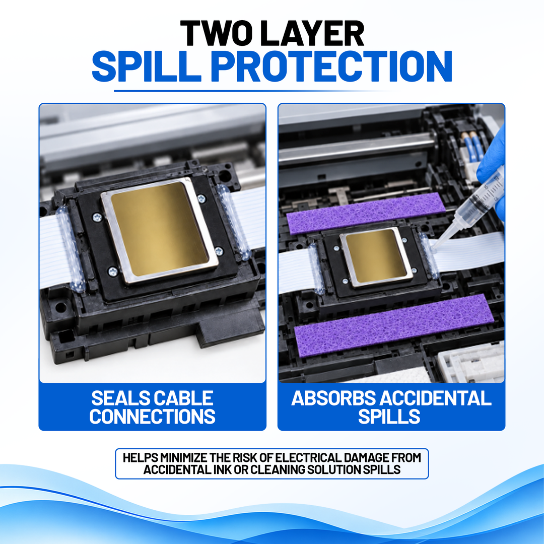 DTFBASICS Waterproof Silicone Printhead Sealing &amp; Spill Protection Kit for Epson Printheads