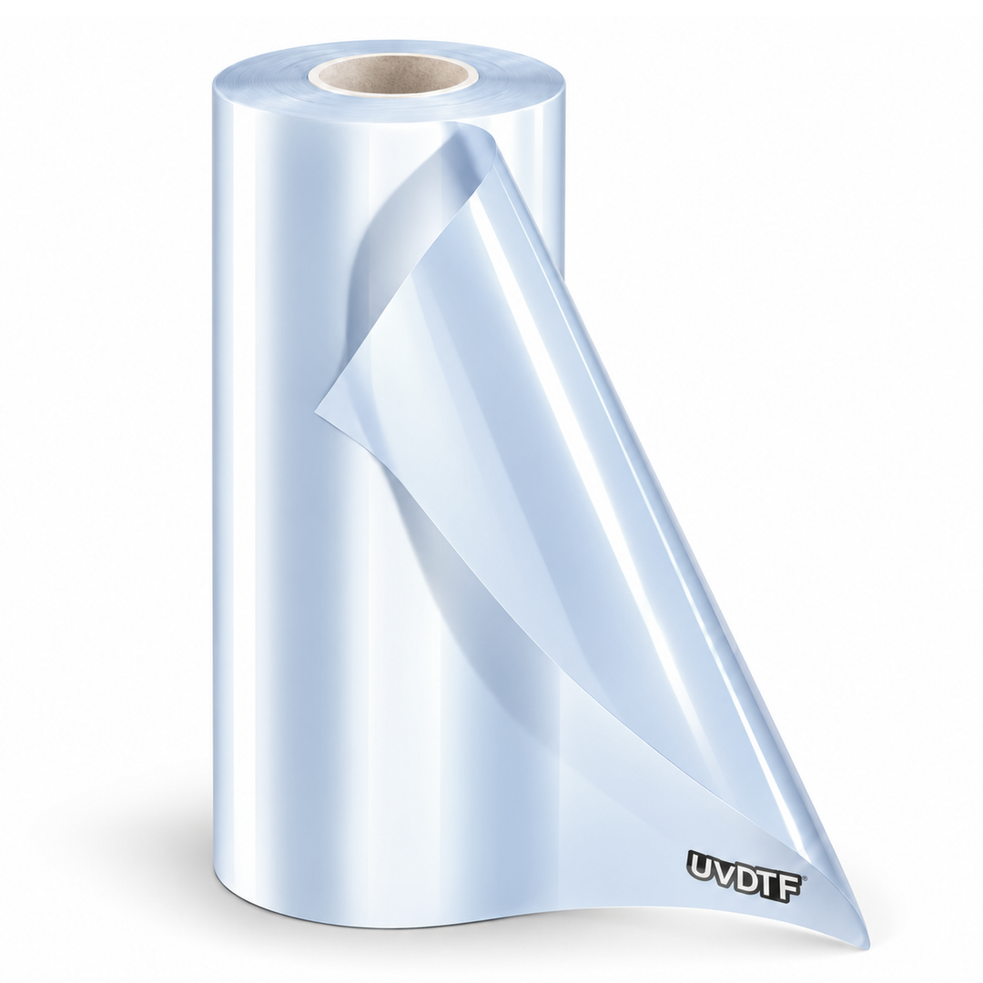 UVDTF Genesis Film for Roll Printers, Professional UV DTF Printable Transfer Film for Hard Surface Stickers, Glass, Acrylic, Metal, Plastic &amp; More