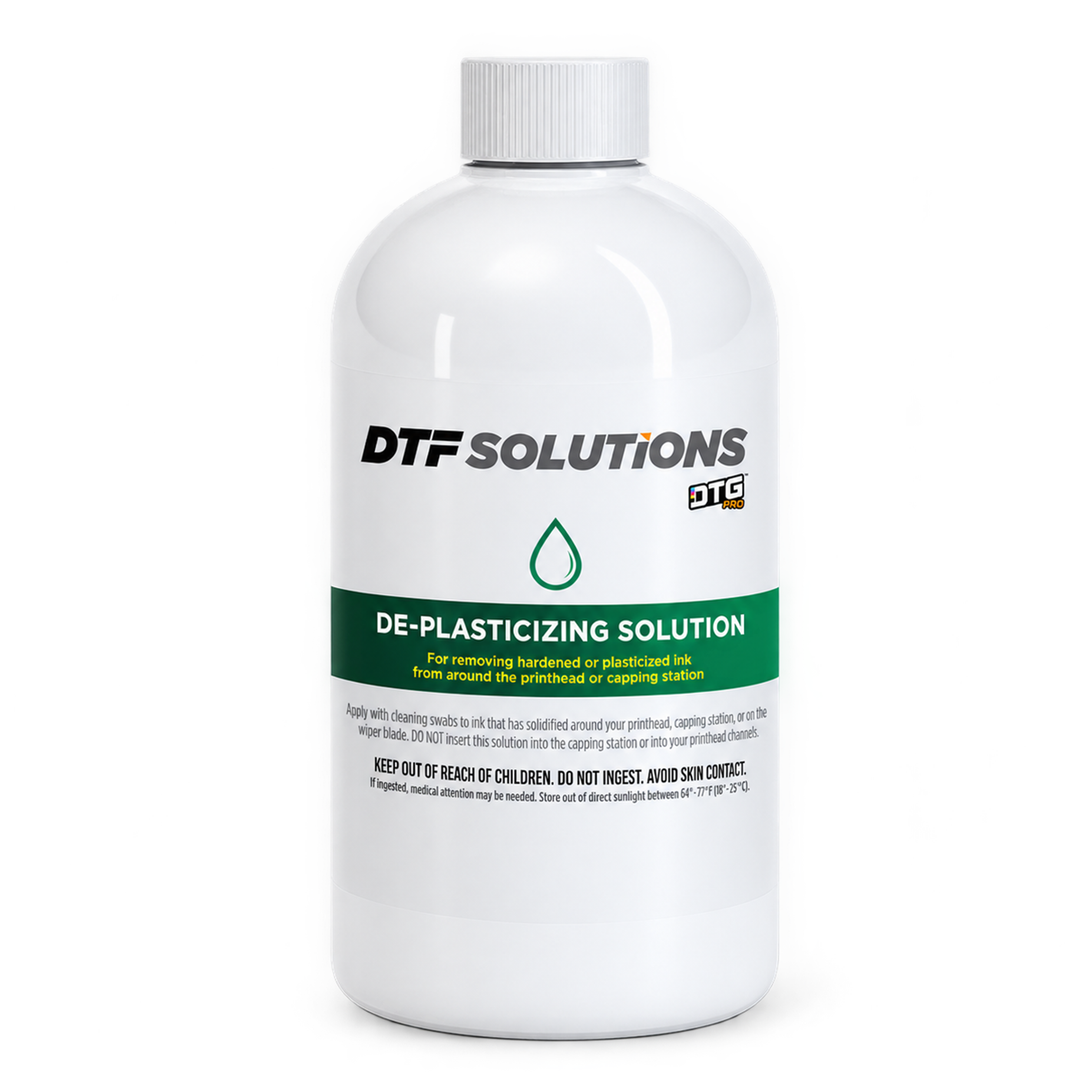 DTGPRO De-Plasticizing Solution for DTF, DTG &amp; UV Printer Maintenance