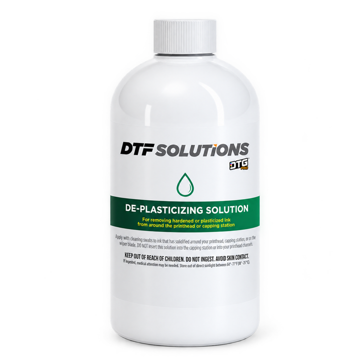 DTGPRO De-Plasticizing Solution for DTF, DTG &amp; UV Printer Maintenance