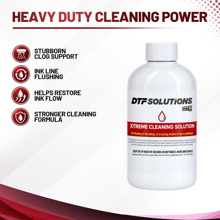 DTGPRO XTREME Cleaning Solution for Printhead Clogs &amp; Ink Tubing Flushing