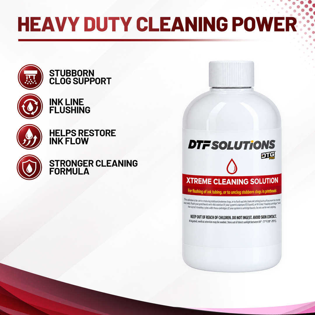 DTGPRO XTREME Cleaning Solution for Printhead Clogs &amp; Ink Tubing Flushing