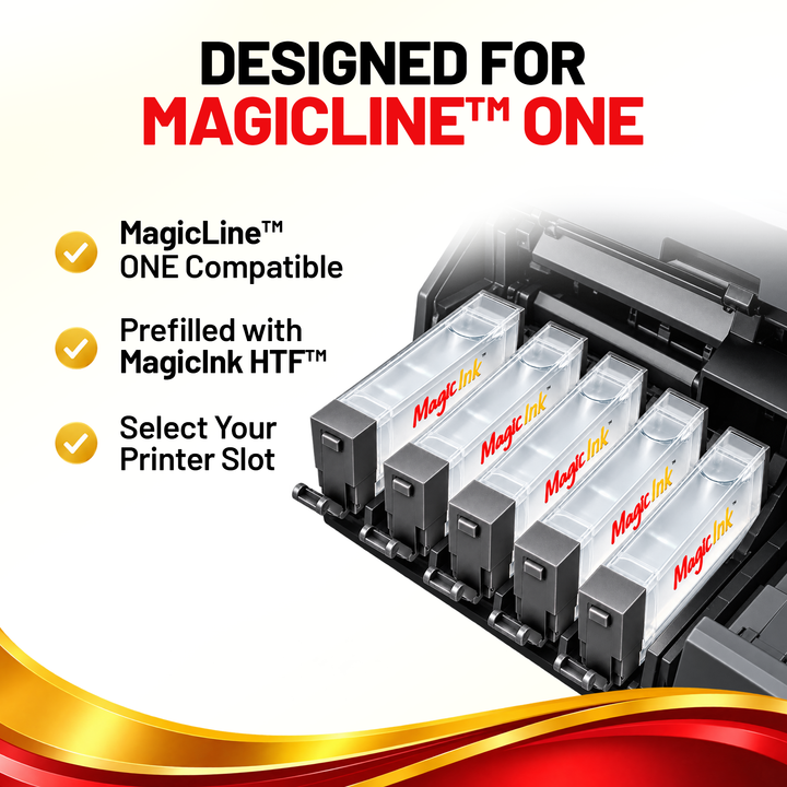 MagicInk HTF™ Refillable Cartridges for MagicLine™ ONE &amp; Compatible HTF™ Printers
