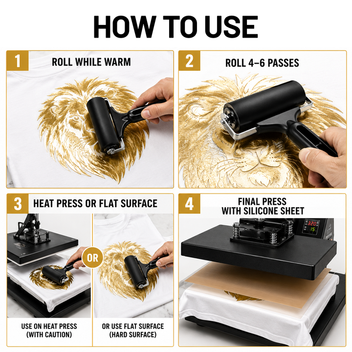 MagicLine™ Hand Roller – Premium Marble Roller for HTF &amp; MagicFoil™ Transfer Bonding