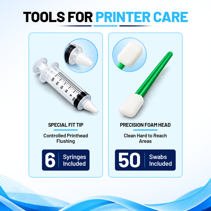 DTF Printhead Cleaning &amp; Maintenance Kit – 5 Solutions, 120ml Each + Swabs &amp; Syringes