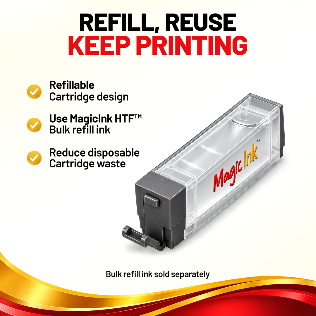 MagicInk HTF™ Refillable Cartridges for MagicLine™ ONE &amp; Compatible HTF™ Printers