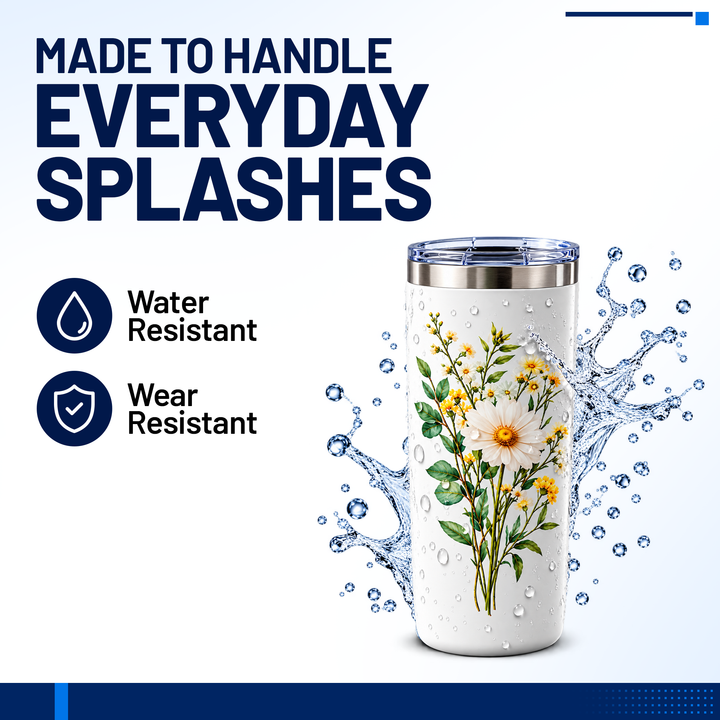 UVDTF Genesis Film for Roll Printers, Professional UV DTF Printable Transfer Film for Hard Surface Stickers, Glass, Acrylic, Metal, Plastic &amp; More