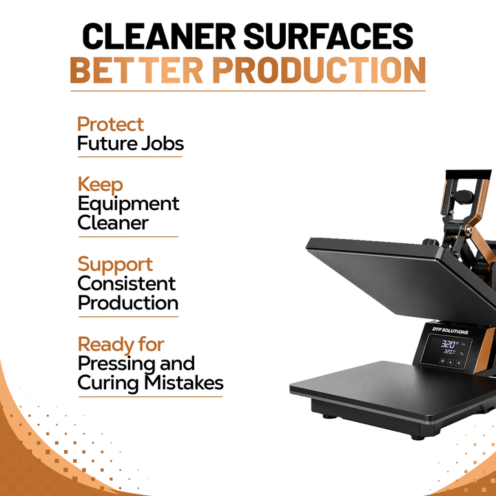 DTGPRO Platinum Rescue Solution Heat Press Platen Cleaner, Refill Solution &amp; Complete Kit