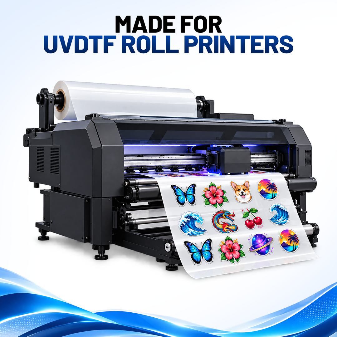 UVDTF Premium Film for Roll Printers – UV Ink Transfers for Hard Surfaces
