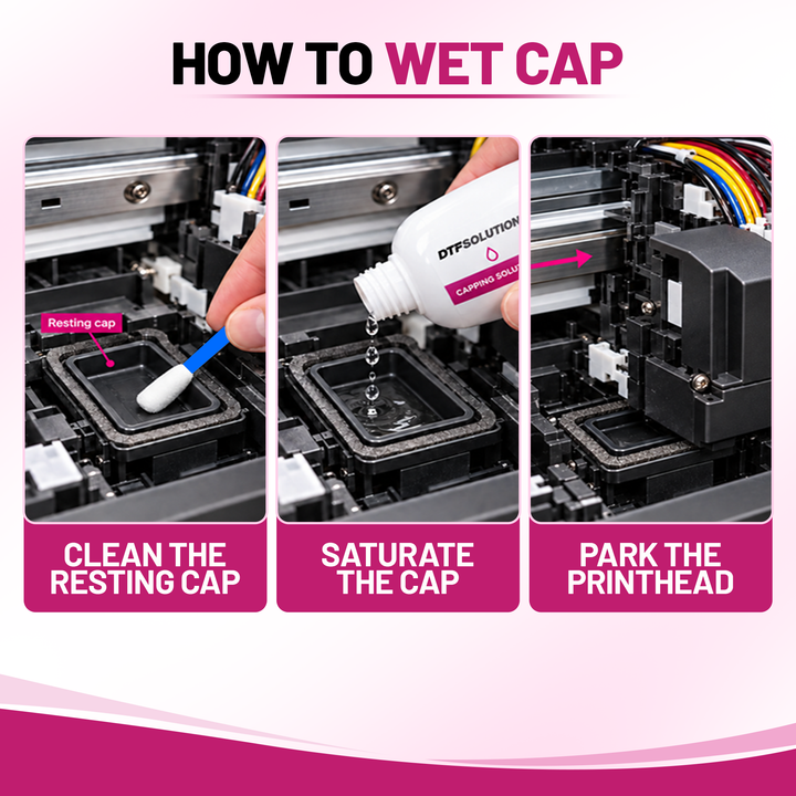 DTGPRO Capping Solution for DTF &amp; DTG Printhead Wet Capping