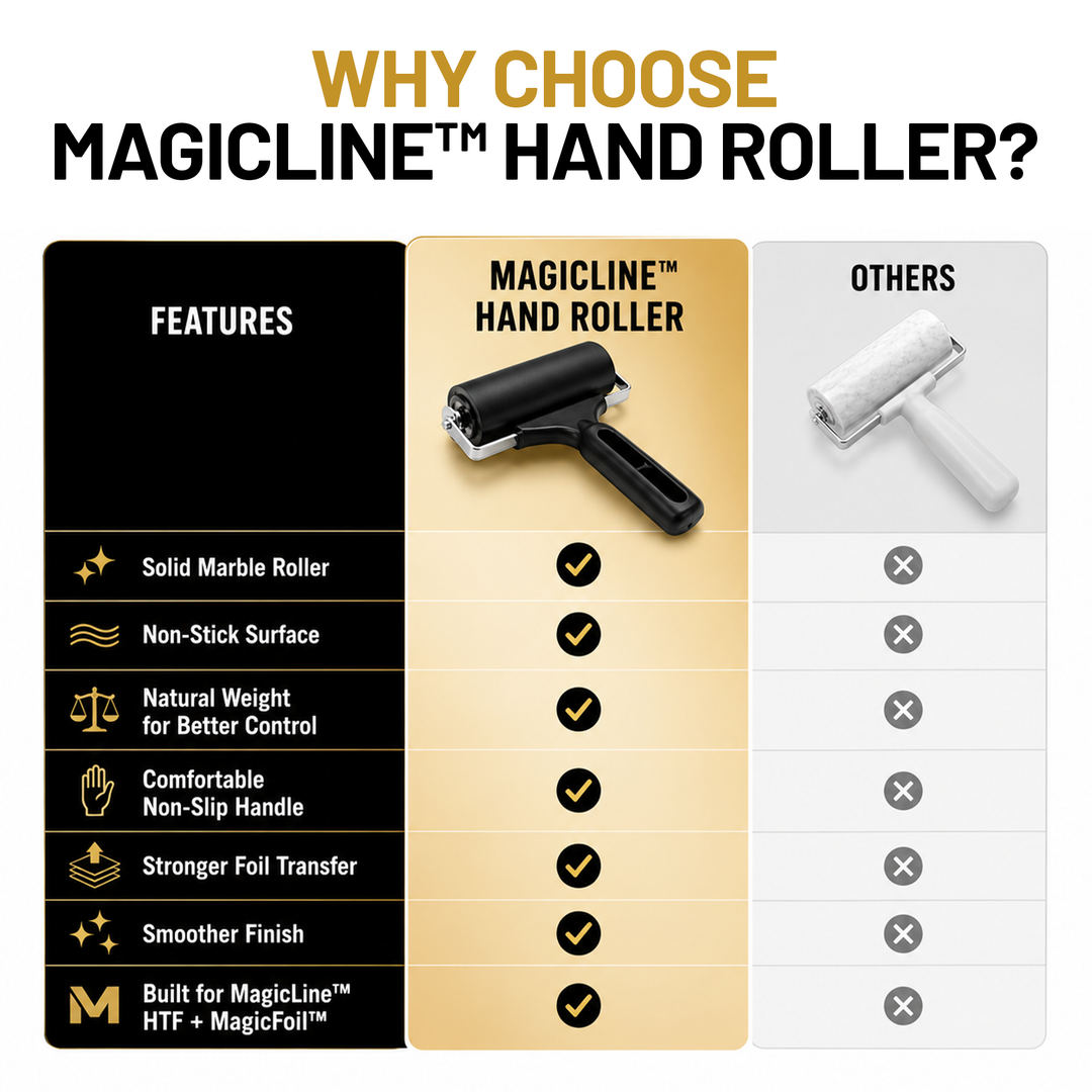 MagicLine™ Hand Roller – Premium Marble Roller for HTF &amp; MagicFoil™ Transfer Bonding