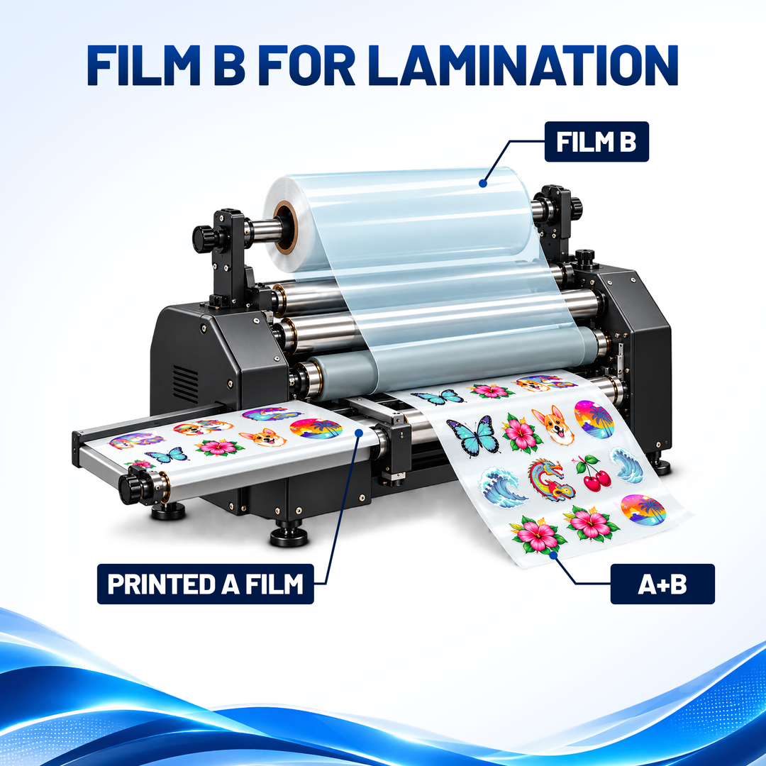 UVDTF Premium Film for Roll Printers – UV Ink Transfers for Hard Surfaces