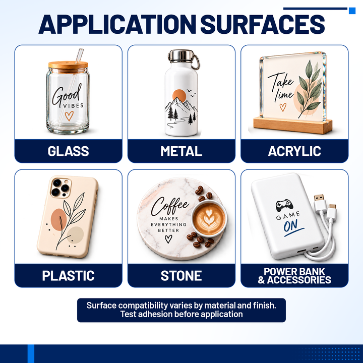 UVDTF Genesis Film for Roll Printers, Professional UV DTF Printable Transfer Film for Hard Surface Stickers, Glass, Acrylic, Metal, Plastic &amp; More