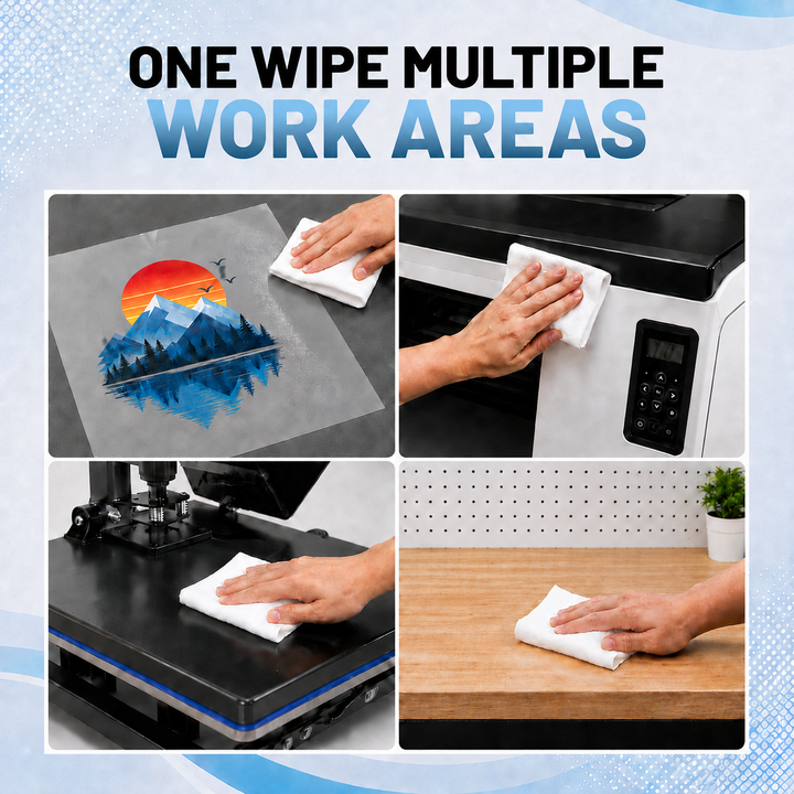 MagicWipe™ Lint-Free Cleaning Cloths – 12 × 17 Inch Anti-Static Powder &amp; Fines Removal Wipes for DTF Film &amp; Print Equipment