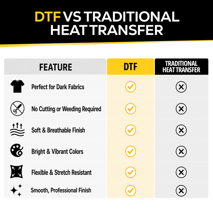 DTFLINE™ INSTAPEEL DTF Transfer Film Sheets – Premium Matte Warm Peel PET Film for DTF Printers