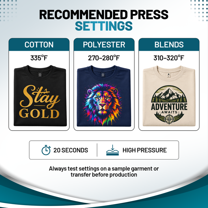 MagicLine™ HeatGuard Silicone Press Mat for DTF and White Toner Transfers