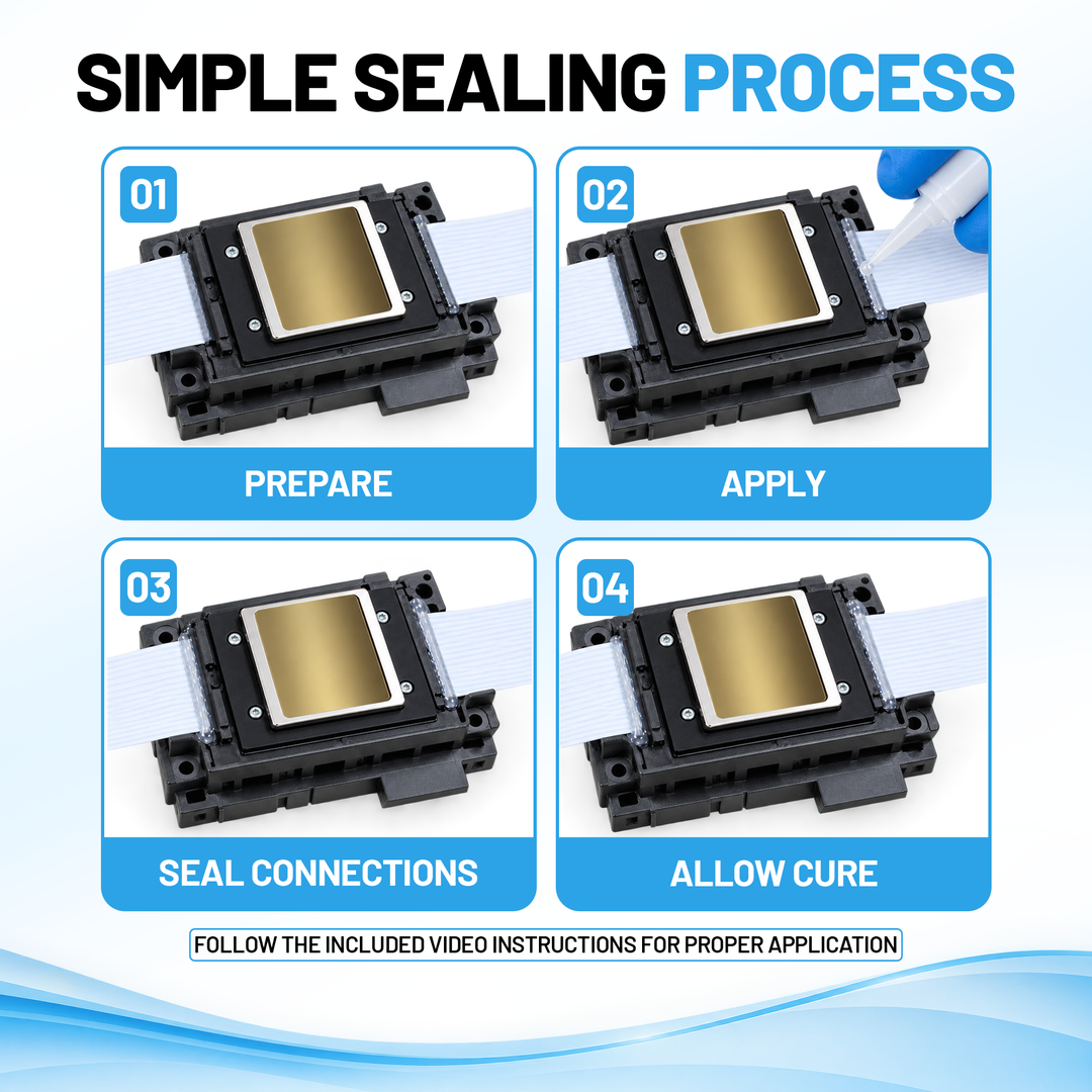 DTFBASICS Waterproof Silicone Printhead Sealing &amp; Spill Protection Kit for Epson Printheads