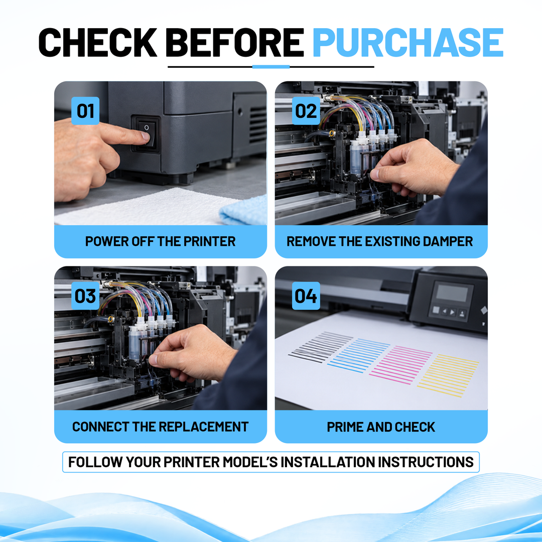 DTFBASICS JV5 Style Ink Damper for I3200 &amp; XP600 Printhead-Based DTF Printers