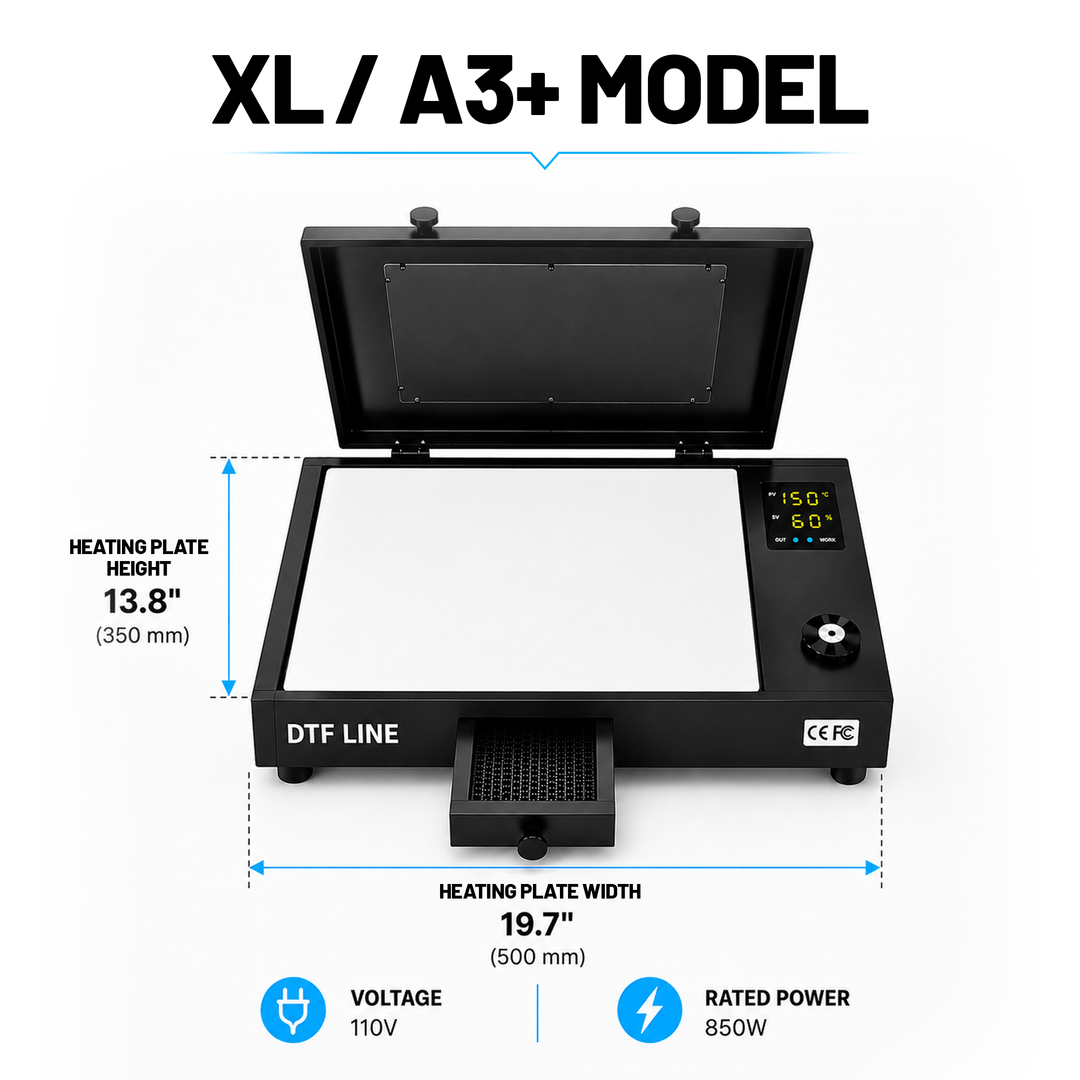 DTFLINE™  Heat Station V3 Tabletop DTF Powder Curing Oven with Built-In Purifier