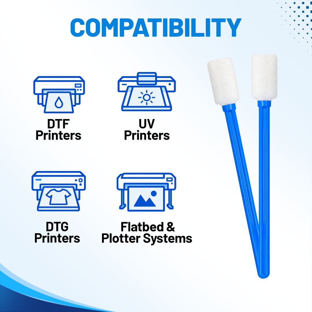 DTGPRO Professional Printer Cleaning Foam Swabs for DTF, DTG &amp; UV Printers