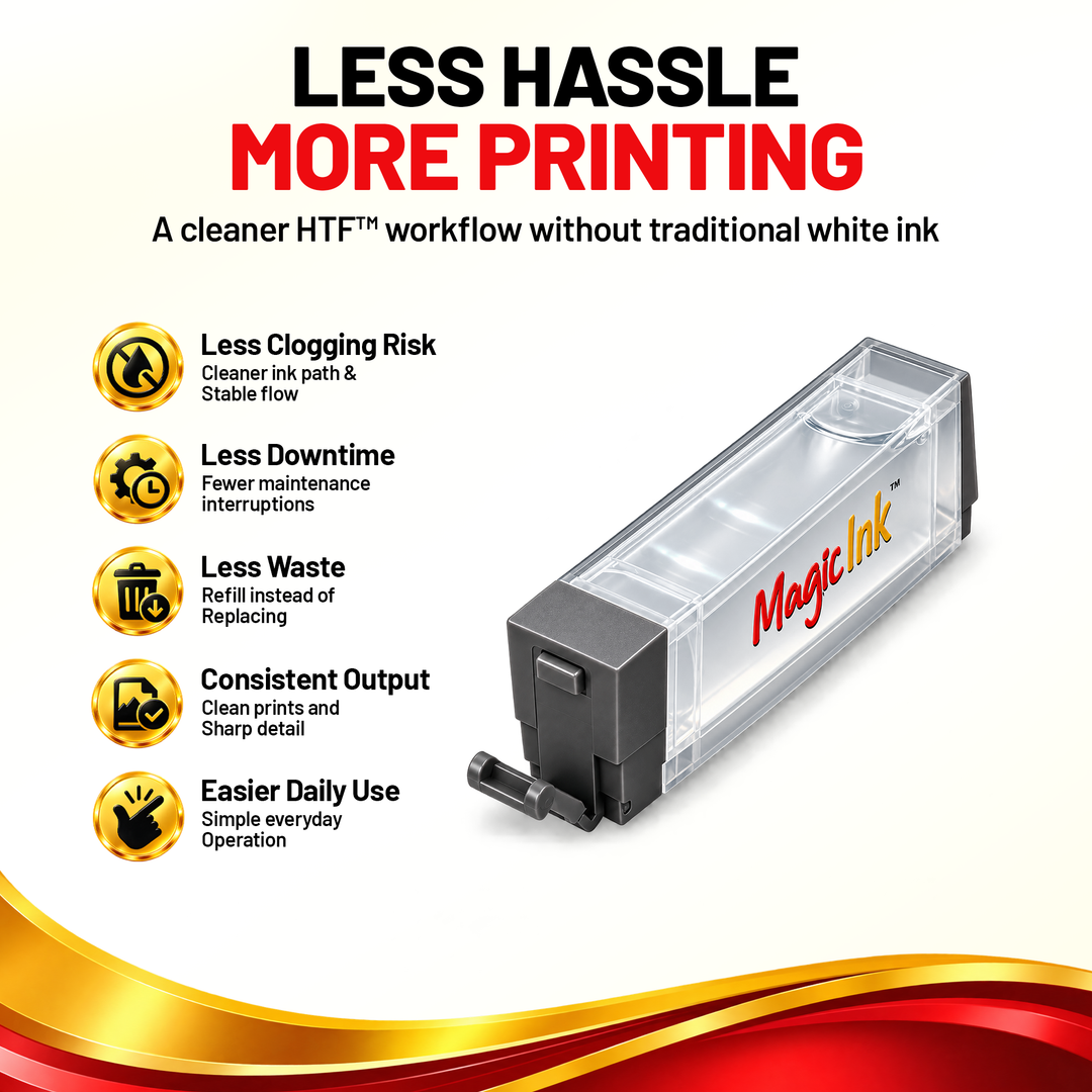 MagicInk HTF™ Refillable Cartridges for MagicLine™ ONE &amp; Compatible HTF™ Printers