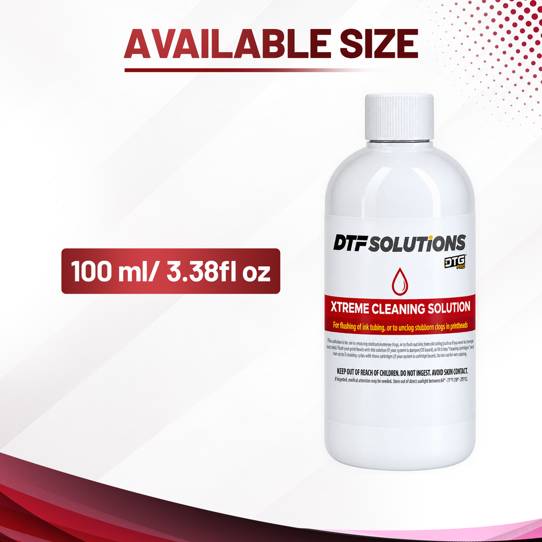 DTGPRO XTREME Cleaning Solution for Printhead Clogs &amp; Ink Tubing Flushing