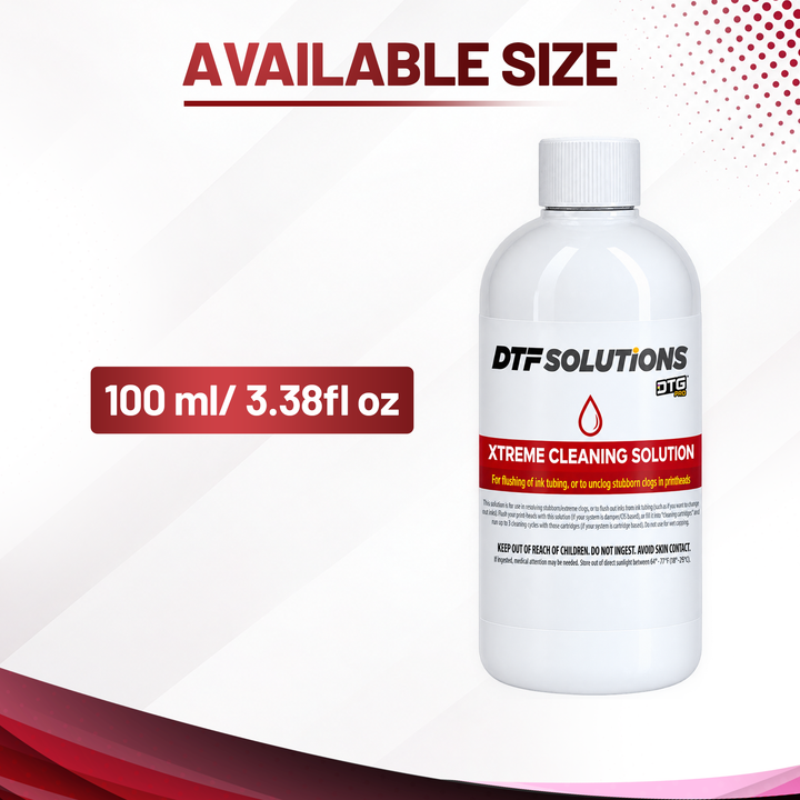 DTGPRO XTREME Cleaning Solution for Printhead Clogs &amp; Ink Tubing Flushing