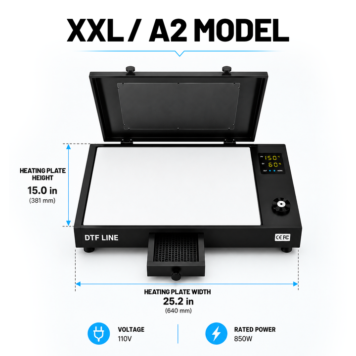 DTFLINE™  Heat Station V3 Tabletop DTF Powder Curing Oven with Built-In Purifier