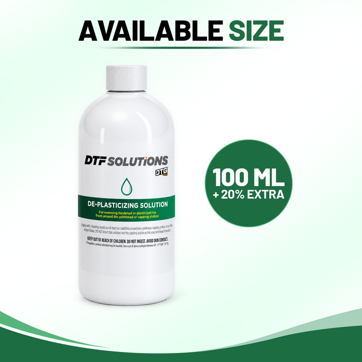 DTGPRO De-Plasticizing Solution for DTF, DTG &amp; UV Printer Maintenance