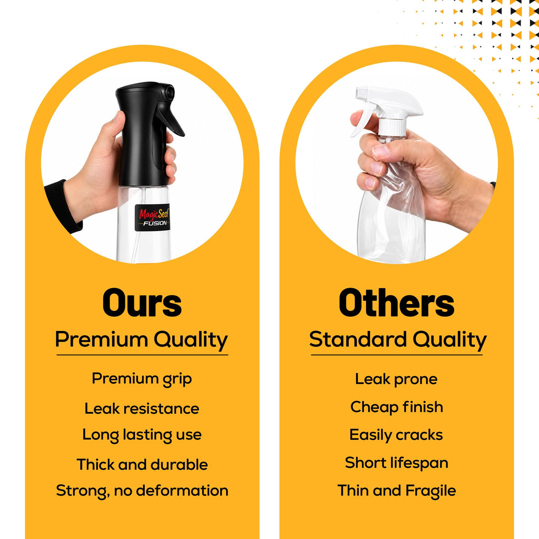MagicSeal Fusion Fine Mist Spray Bottle – 150ml Refillable Continuous Mist Bottle for DTF Finishing Solution
