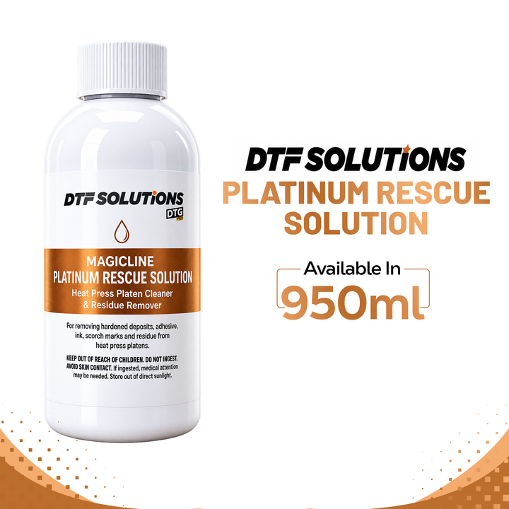 DTGPRO Platinum Rescue Solution Heat Press Platen Cleaner, Refill Solution &amp; Complete Kit
