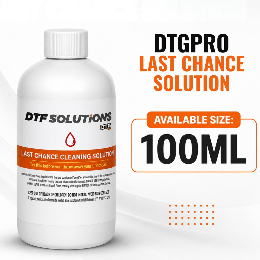 DTGPRO LAST CHANCE™ Printhead Cleaning Solution for Extreme Printer Clogs