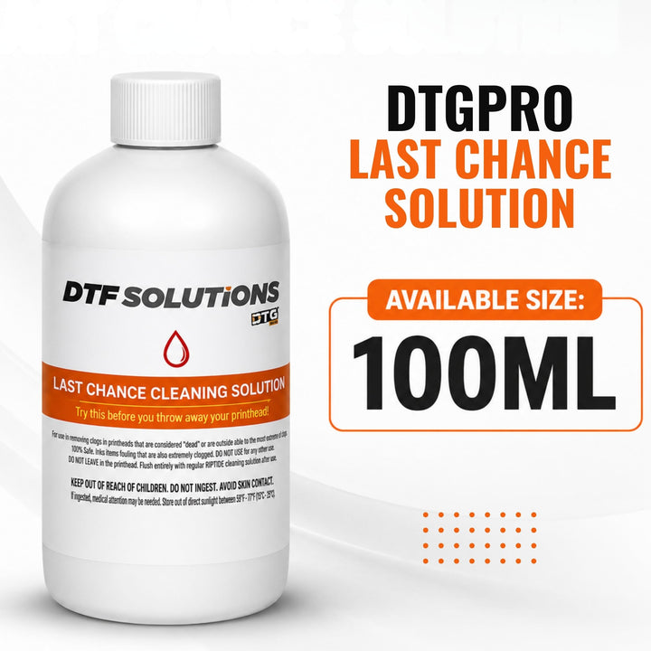 DTGPRO LAST CHANCE™ Printhead Cleaning Solution for Extreme Printer Clogs
