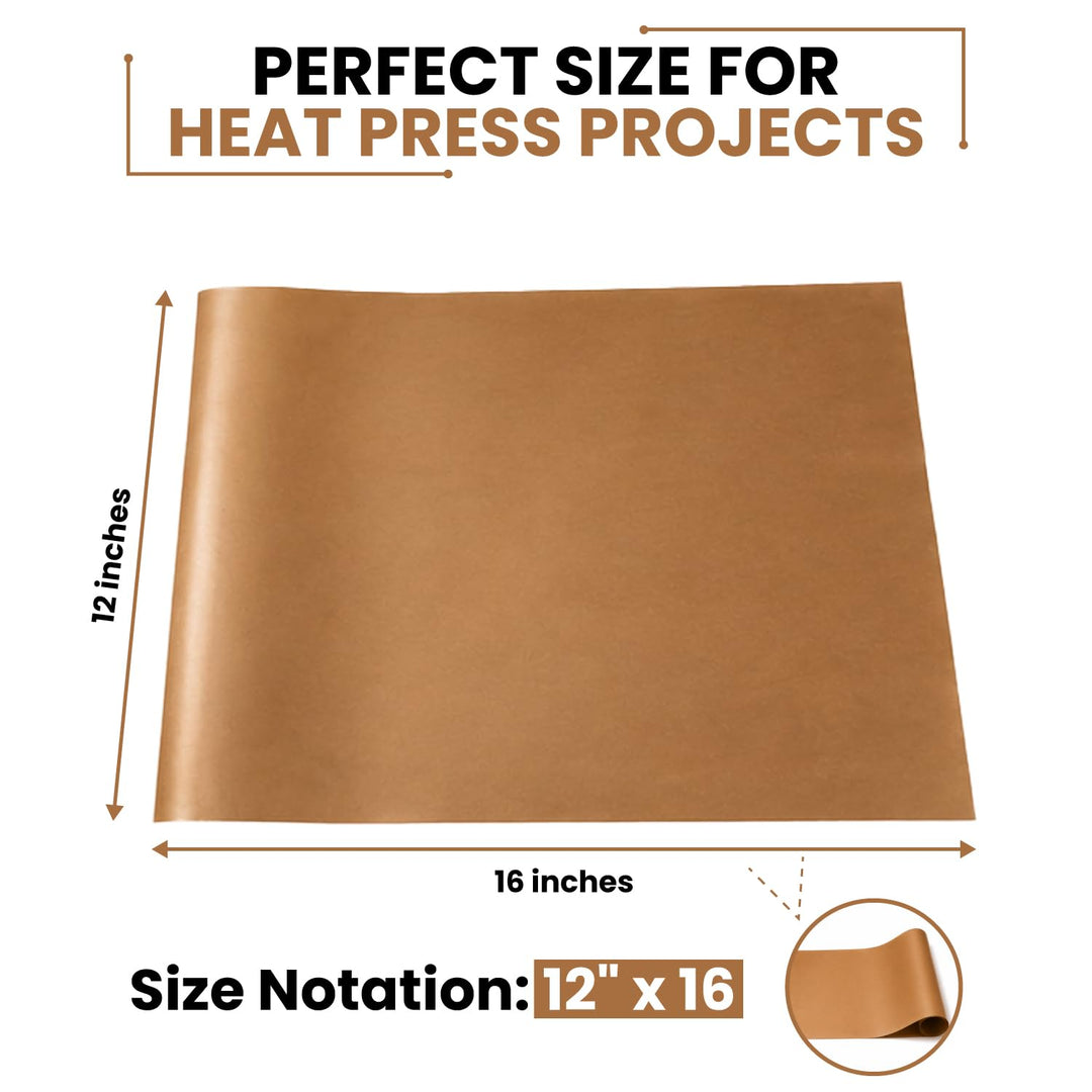 PTFE Teflon Heat Press Sheets, Reusable Non-Stick Heat Resistant Transfer Protection Sheets