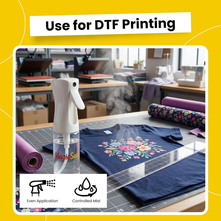 MagicSeal Fine Mist Spray Bottle – 150ml Refillable Continuous Spray Bottle for DTF Printing &amp; MagicSeal Solution