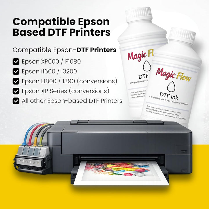 MagicFlow™ White Ink, Low-Sedimentation DTF White Ink, 1000 mL