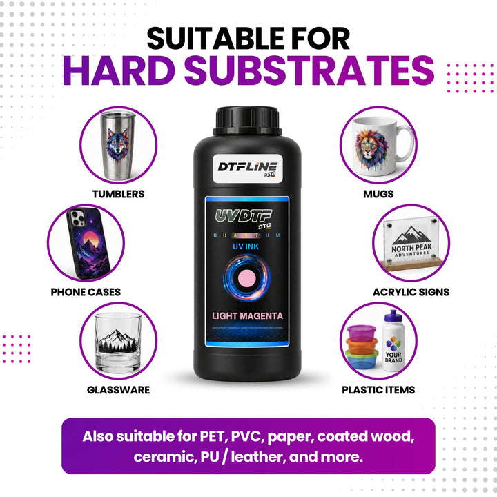 DTFLine™ QUANTUM UV / UVDTF Ink – Premium UV Printer Ink for Epson-Based Printheads