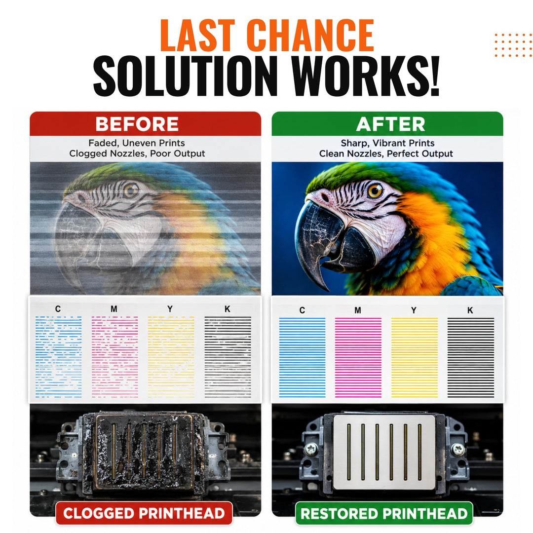 DTGPRO LAST CHANCE™ Printhead Cleaning Solution for Extreme Printer Clogs