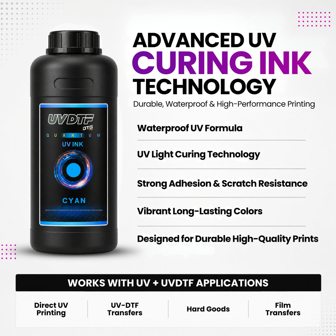 DTFLine™ QUANTUM UV / UVDTF Ink – Premium UV Printer Ink for Epson-Based Printheads
