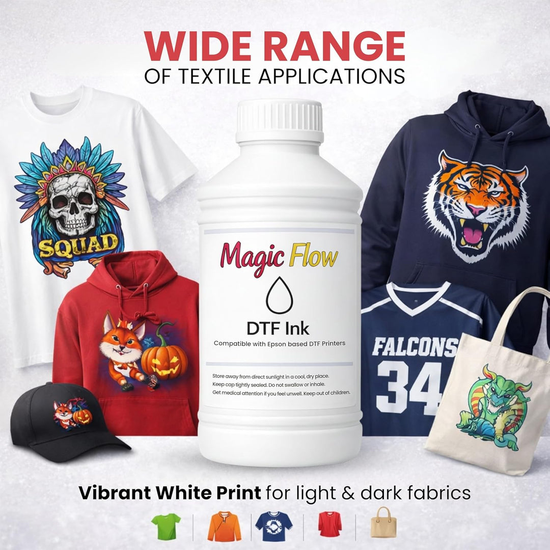 MagicFlow™ White Ink, Low-Sedimentation DTF White Ink, 1000 mL