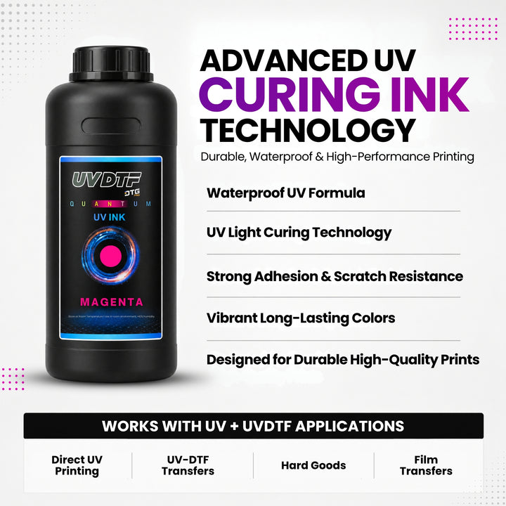 DTFLine™ QUANTUM UV / UVDTF Ink – Premium UV Printer Ink for Epson-Based Printheads