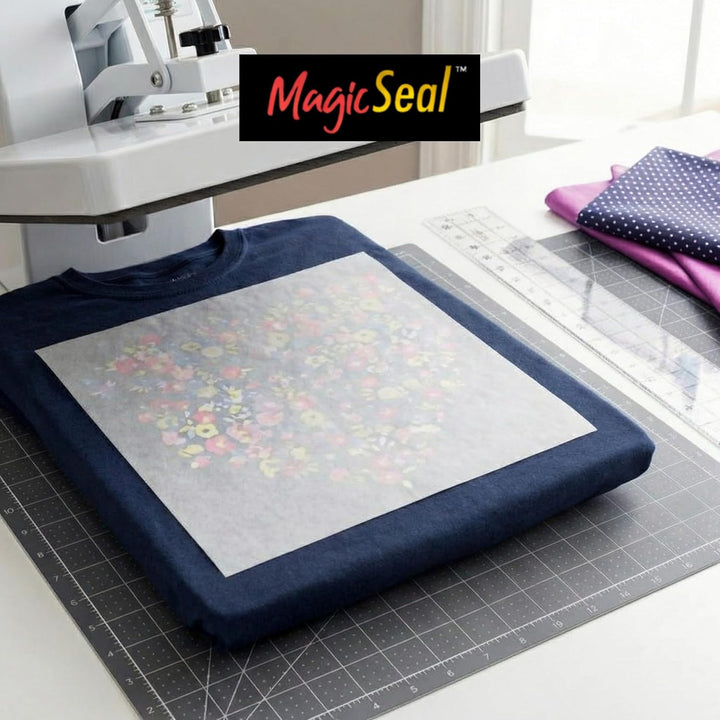 MagicSeal™ Reusable Post-Press Finishing Sheet for DTF, HTV, DTG and Transfer Prints, Improves Softness, Breathability and Wash Durability
