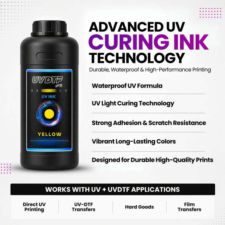 DTFLine™ QUANTUM UV / UVDTF Ink – Premium UV Printer Ink for Epson-Based Printheads