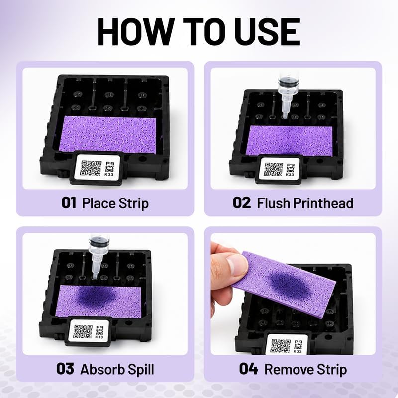 Splash Absorbing Strips for Printhead Maintenance