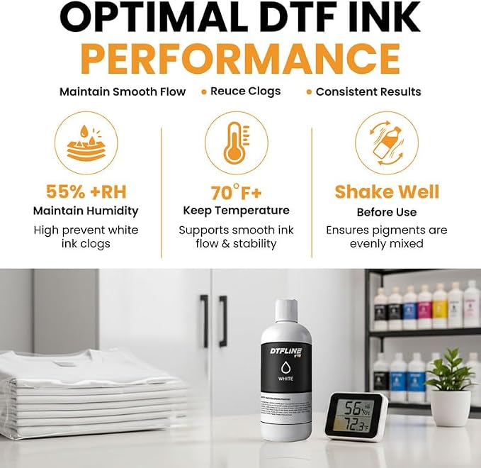 DTFLINE™ Premium Epson DTF Ink 190ML for ET-8550, L1800, XP15000, I3200 &amp; More | Vibrant Color &amp; Wash Durable