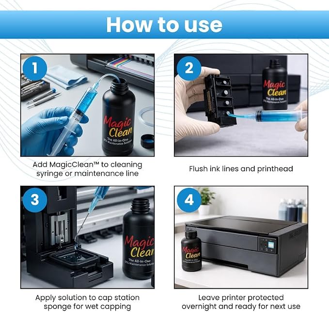 MagicClean™ All-in-One DTF Printer Maintenance &amp; Printhead Care System